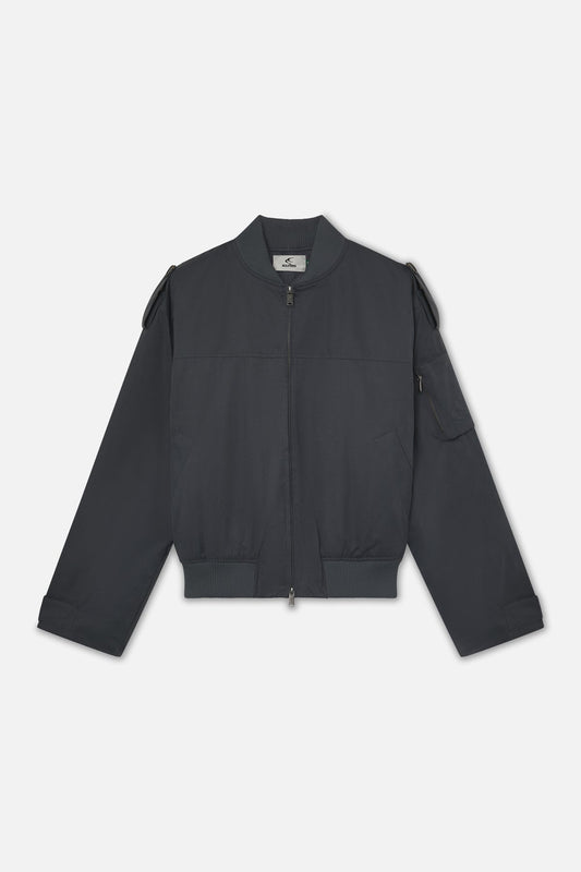 London Dark Grey Bomber Jacket